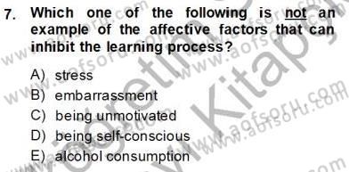 Dilbilim 2 Dersi 2013 - 2014 Yılı Tek Ders Sınav Soruları 7. Soru