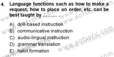 Dilbilim 2 Dersi 2014 - 2015 Yılı (Final) Dönem Sonu Sınav Soruları 4. Soru
