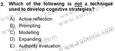 Çocuklara Yabancı Dil Öğretimi 1 Dersi 2015 - 2016 Yılı (Vize) Ara Sınav Soruları 2. Soru