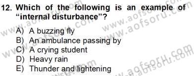 Çocuklara Yabancı Dil Öğretimi 2 Dersi 2012 - 2013 Yılı (Final) Dönem Sonu Sınav Soruları 12. Soru