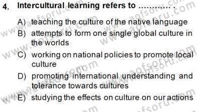 Çocuklara Yabancı Dil Öğretimi 2 Dersi 2014 - 2015 Yılı (Vize) Ara Sınav Soruları 4. Soru