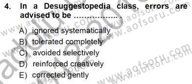 İngilizce Öğretiminde Yaklaşımlar Dersi 2012 - 2013 Yılı (Vize) Ara Sınav Soruları 4. Soru