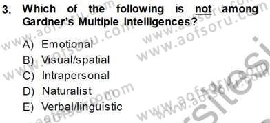 İngilizce Öğretiminde Yaklaşımlar Dersi 2013 - 2014 Yılı (Final) Dönem Sonu Sınav Soruları 3. Soru