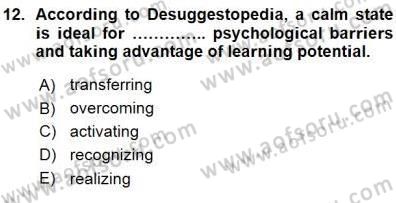 İngilizce Öğretiminde Yaklaşımlar Dersi 2015 - 2016 Yılı (Vize) Ara Sınav Soruları 12. Soru