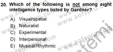 İngilizce Öğretiminde Yaklaşımlar Dersi 2015 - 2016 Yılı (Final) Dönem Sonu Sınav Soruları 20. Soru