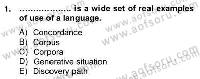 Dilbilgisi Öğretimi Dersi 2012 - 2013 Yılı (Vize) Ara Sınav Soruları 1. Soru
