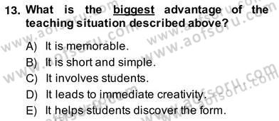 Dilbilgisi Öğretimi Dersi 2013 - 2014 Yılı (Vize) Ara Sınav Soruları 13. Soru
