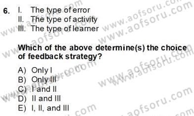 Dilbilgisi Öğretimi Dersi 2013 - 2014 Yılı (Final) Dönem Sonu Sınav Soruları 6. Soru