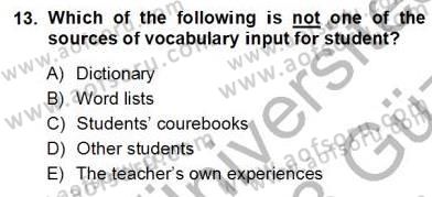 Okuma Ve Dinleme Öğretimi Dersi Ara Sınavı Deneme Sınav Soruları 13. Soru