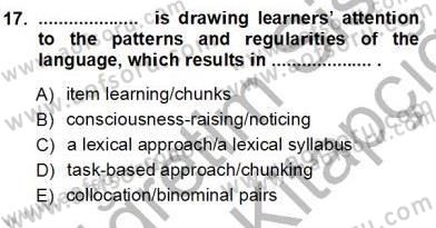 Okuma Ve Dinleme Öğretimi Dersi Ara Sınavı Deneme Sınav Soruları 17. Soru