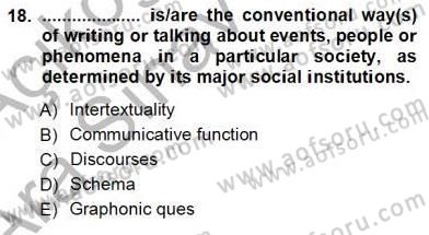 Okuma Ve Dinleme Öğretimi Dersi Ara Sınavı Deneme Sınav Soruları 18. Soru