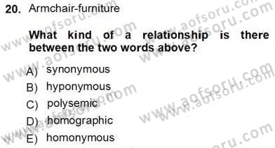 Okuma Ve Dinleme Öğretimi Dersi Ara Sınavı Deneme Sınav Soruları 20. Soru