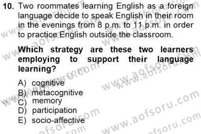 Okuma Ve Dinleme Öğretimi Dersi 2012 - 2013 Yılı (Final) Dönem Sonu Sınav Soruları 10. Soru