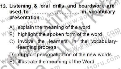 Okuma Ve Dinleme Öğretimi Dersi Ara Sınavı Deneme Sınav Soruları 13. Soru