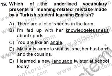 Okuma Ve Dinleme Öğretimi Dersi Ara Sınavı Deneme Sınav Soruları 19. Soru
