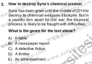 Okuma Ve Dinleme Öğretimi Dersi Ara Sınavı Deneme Sınav Soruları 2. Soru