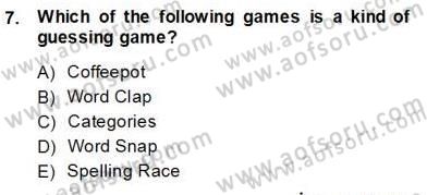 Okuma Ve Dinleme Öğretimi Dersi Ara Sınavı Deneme Sınav Soruları 7. Soru