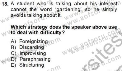 Okuma Ve Dinleme Öğretimi Dersi 2013 - 2014 Yılı (Final) Dönem Sonu Sınav Soruları 18. Soru