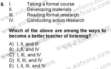 Okuma Ve Dinleme Öğretimi Dersi 2013 - 2014 Yılı (Final) Dönem Sonu Sınav Soruları 8. Soru