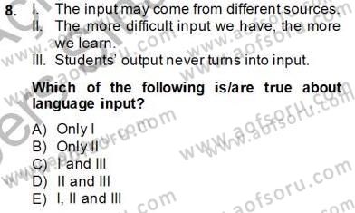 Okuma Ve Dinleme Öğretimi Dersi 2013 - 2014 Yılı Tek Ders Sınav Soruları 8. Soru