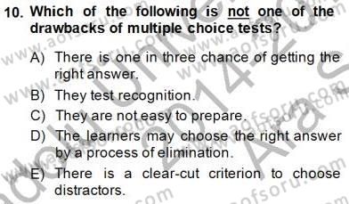 Okuma Ve Dinleme Öğretimi Dersi Ara Sınavı Deneme Sınav Soruları 10. Soru