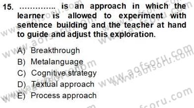 Okuma Ve Dinleme Öğretimi Dersi Ara Sınavı Deneme Sınav Soruları 15. Soru