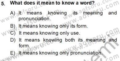 Okuma Ve Dinleme Öğretimi Dersi Ara Sınavı Deneme Sınav Soruları 5. Soru
