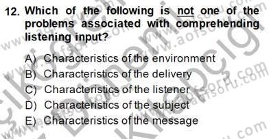 Okuma Ve Dinleme Öğretimi Dersi 2014 - 2015 Yılı (Final) Dönem Sonu Sınav Soruları 12. Soru