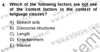 Okuma Ve Dinleme Öğretimi Dersi 2014 - 2015 Yılı (Final) Dönem Sonu Sınav Soruları 4. Soru