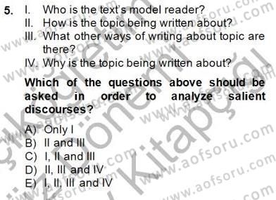 Okuma Ve Dinleme Öğretimi Dersi 2014 - 2015 Yılı (Final) Dönem Sonu Sınav Soruları 5. Soru