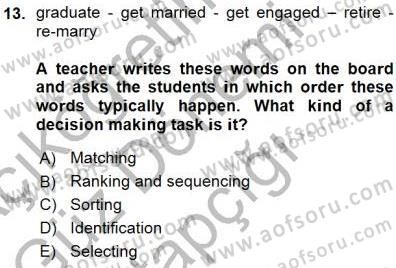 Okuma Ve Dinleme Öğretimi Dersi Ara Sınavı Deneme Sınav Soruları 13. Soru