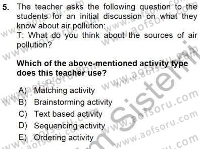 Okuma Ve Dinleme Öğretimi Dersi Ara Sınavı Deneme Sınav Soruları 5. Soru