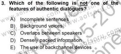 Okuma Ve Dinleme Öğretimi Dersi 2015 - 2016 Yılı (Final) Dönem Sonu Sınav Soruları 3. Soru