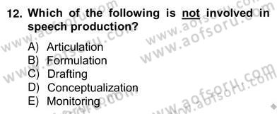 Konuşma Ve Yazma Öğretimi Dersi 2012 - 2013 Yılı (Vize) Ara Sınav Soruları 12. Soru