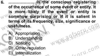 Konuşma Ve Yazma Öğretimi Dersi 2012 - 2013 Yılı (Vize) Ara Sınav Soruları 6. Soru