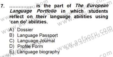 Konuşma Ve Yazma Öğretimi Dersi 2012 - 2013 Yılı (Final) Dönem Sonu Sınav Soruları 7. Soru