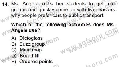 Konuşma Ve Yazma Öğretimi Dersi 2013 - 2014 Yılı (Final) Dönem Sonu Sınav Soruları 14. Soru