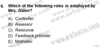 Konuşma Ve Yazma Öğretimi Dersi 2013 - 2014 Yılı (Final) Dönem Sonu Sınav Soruları 6. Soru