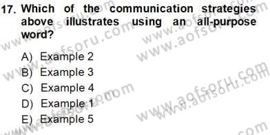 Konuşma Ve Yazma Öğretimi Dersi 2014 - 2015 Yılı (Vize) Ara Sınavı 17. Soru
