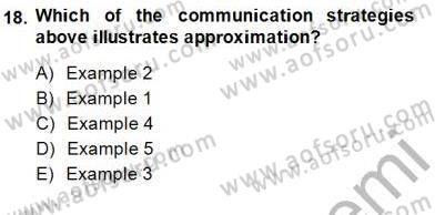 Konuşma Ve Yazma Öğretimi Dersi 2014 - 2015 Yılı (Vize) Ara Sınavı 18. Soru