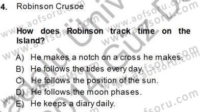 İngiliz/Amerikan Edebiyatı 1 Dersi 2013 - 2014 Yılı (Final) Dönem Sonu Sınav Soruları 4. Soru