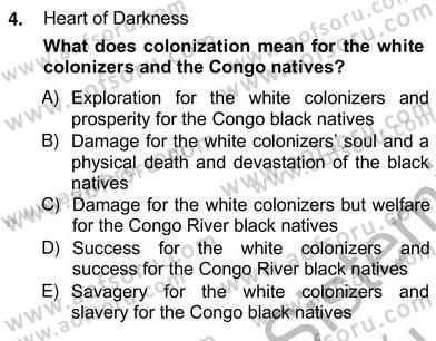 İngiliz/Amerikan Edebiyatı 2 Dersi 2012 - 2013 Yılı (Vize) Ara Sınav Soruları 4. Soru