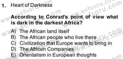 İngiliz/Amerikan Edebiyatı 2 Dersi 2013 - 2014 Yılı (Vize) Ara Sınav Soruları 1. Soru