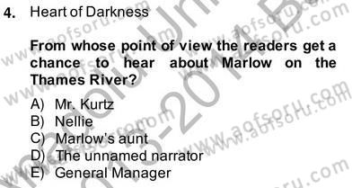 İngiliz/Amerikan Edebiyatı 2 Dersi 2013 - 2014 Yılı (Vize) Ara Sınav Soruları 4. Soru