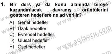İng. Öğretmenliğinde Öğretim Teknolojileri Ve Materyal Tasarımı 1 Dersi 2012 - 2013 Yılı (Vize) Ara Sınav Soruları 1. Soru