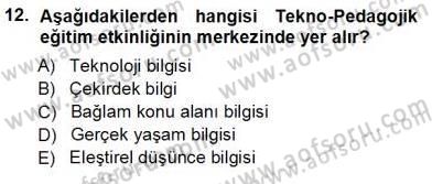 İng. Öğretmenliğinde Öğretim Teknolojileri Ve Materyal Tasarımı 1 Dersi 2012 - 2013 Yılı (Vize) Ara Sınav Soruları 12. Soru