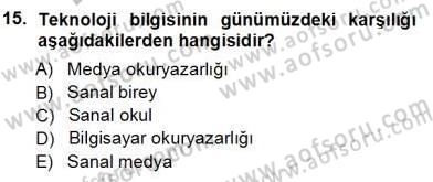 İng. Öğretmenliğinde Öğretim Teknolojileri Ve Materyal Tasarımı 1 Dersi 2012 - 2013 Yılı (Vize) Ara Sınav Soruları 15. Soru