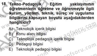 İng. Öğretmenliğinde Öğretim Teknolojileri Ve Materyal Tasarımı 1 Dersi 2012 - 2013 Yılı (Vize) Ara Sınav Soruları 18. Soru