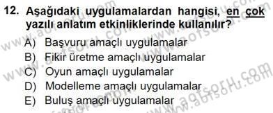 İng. Öğretmenliğinde Öğretim Teknolojileri Ve Materyal Tasarımı 1 Dersi 2012 - 2013 Yılı (Final) Dönem Sonu Sınav Soruları 12. Soru