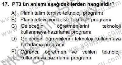 İng. Öğretmenliğinde Öğretim Teknolojileri Ve Materyal Tasarımı 1 Dersi 2012 - 2013 Yılı (Final) Dönem Sonu Sınav Soruları 17. Soru